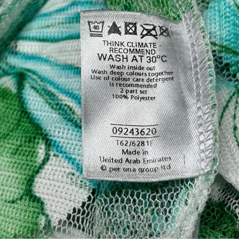 Per Una Floral Green Mesh Ruffle Jacket - Picture 6 of 7